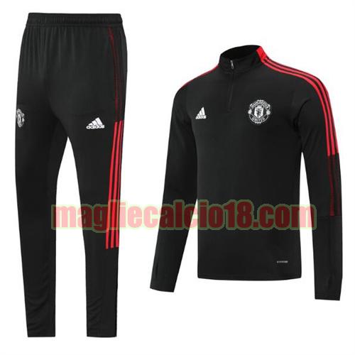 abbigliamento sportivo pullover manchester united 2021-22 nero