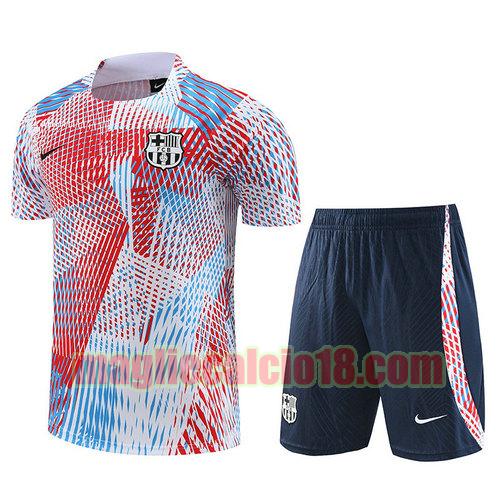 formaziones calcio barcellona 2023-2024 manica corta blu rosso bianco