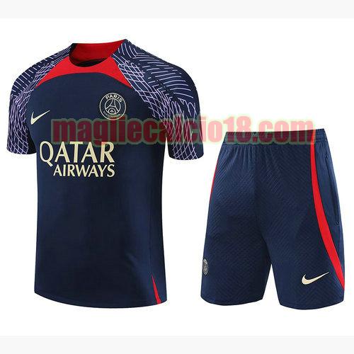 formaziones calcio paris saint germain 2023-2024 a poco prezzo manica corta profondo blu scollo rosso