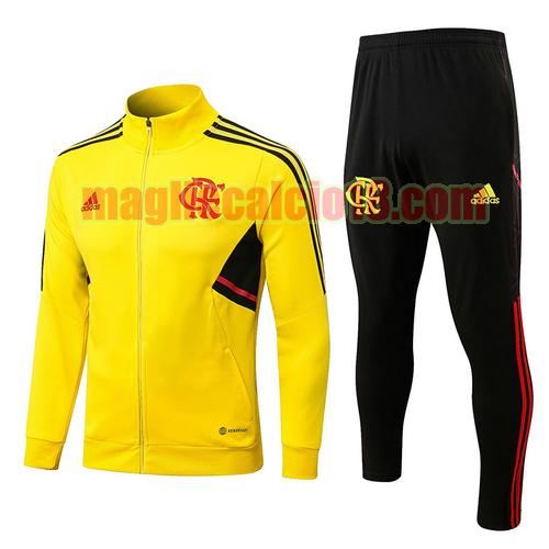 giacca sportiva con zip flamengo 2022-2023 giallo