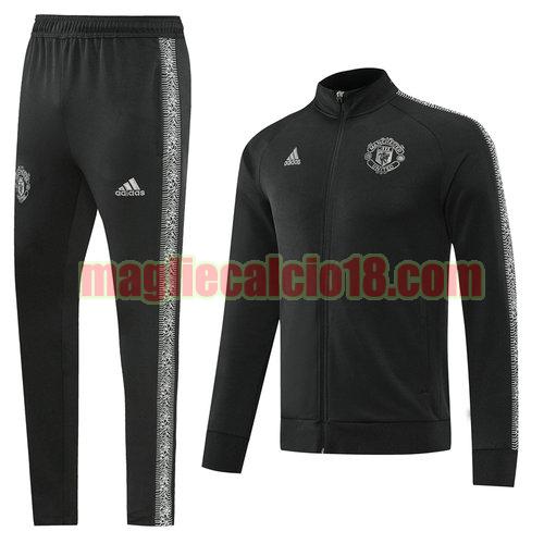 giacca sportiva con zip manchester united 2022-2023 03 nero