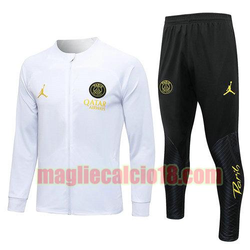 giacca sportiva con zip paris saint germain 2023-2024 bianco