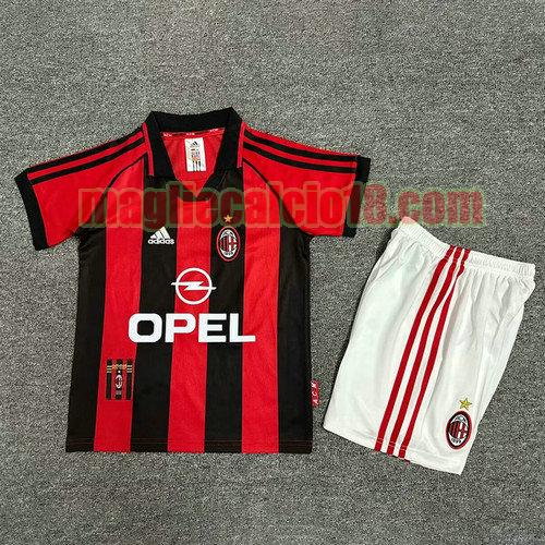 maglia ac milan 1998 1999 bambino prima