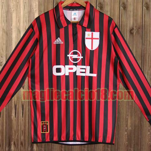 maglia ac milan 1999-2000 prima maniche lunghe