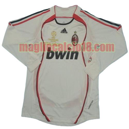 maglia ac milan 2006-2007 seconda divisa manica lunga--