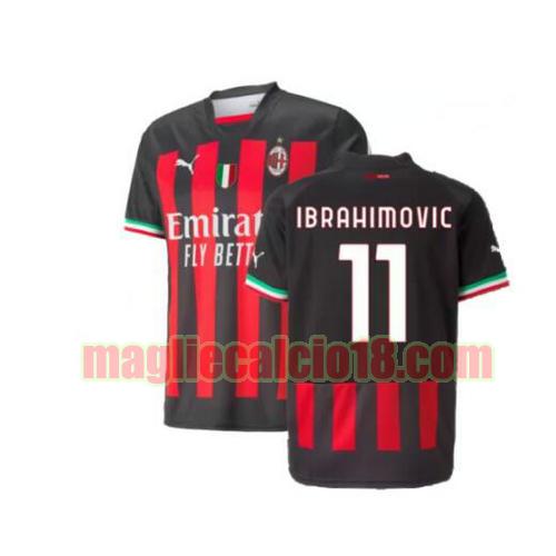 maglia ac milan 2022-2023 prima kids) (ibrahimovic 11