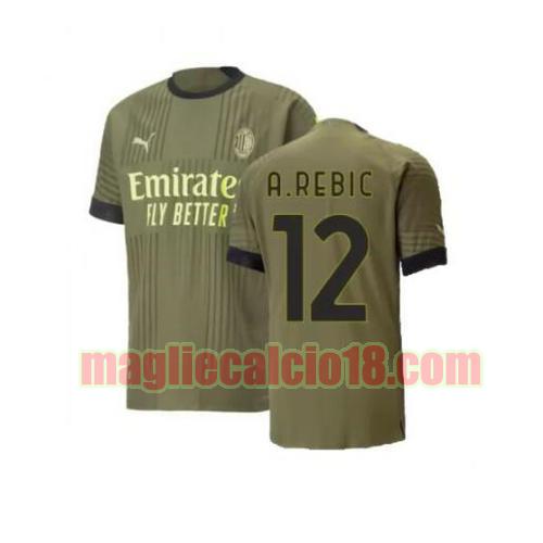 maglia ac milan 2022-2023 terza a.rebic 12