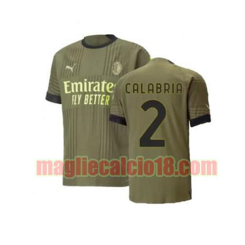 maglia ac milan 2022-2023 terza calabria 2