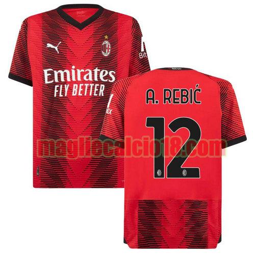 maglia ac milan 2023-2024 a.rebic 12 prima