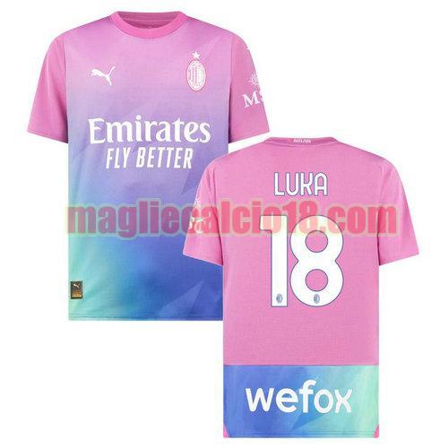 maglia ac milan 2023-2024 luka 18 terza