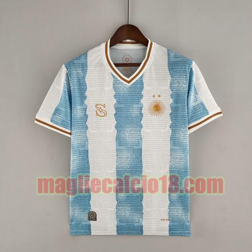 maglia argentina 2022-2023 commemorative edition bianco blu