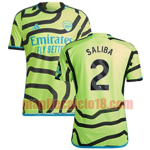 maglia arsenal 2023-2024 saliba seconda