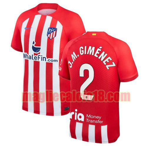 maglia atletico madrid 2023-2024 j.m.gimenez 2 prima