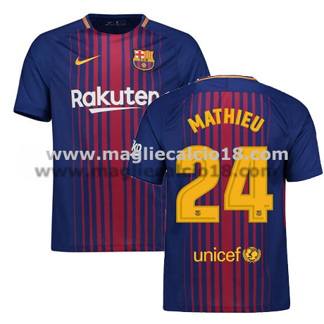 maglia barcellona Mathieu prima divisa 2018-2018