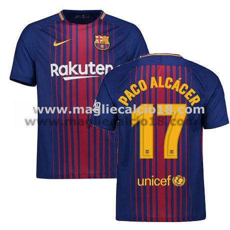 maglia barcellona Paco Alcacer prima divisa 2018-2018