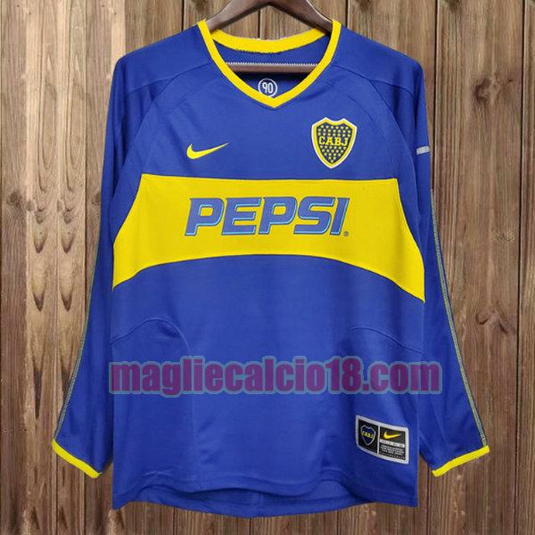 maglia boca juniors 2003-2004 prima divisa blu manica lunga