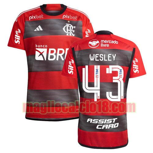 maglia flamengo 2023-2024 wesley 43 prima