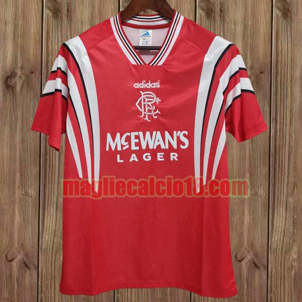 maglia glasgow rangers 1996-1997 terza divisa rosso