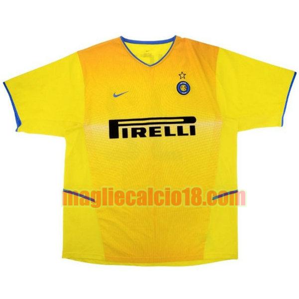 maglia inter 2002-2003 seconda giallo