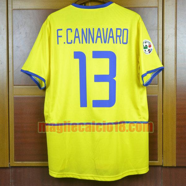 maglia inter 2002-2003 seconda giallof.cannavaro 13