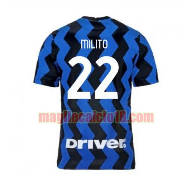 maglia inter milan 2020-2021 prima milito 22