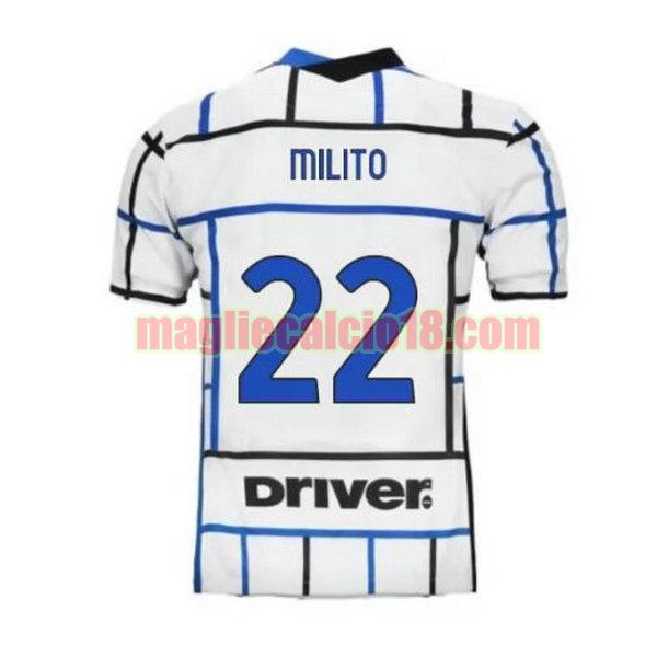 maglia inter milan 2020-2021 seconda milito 22