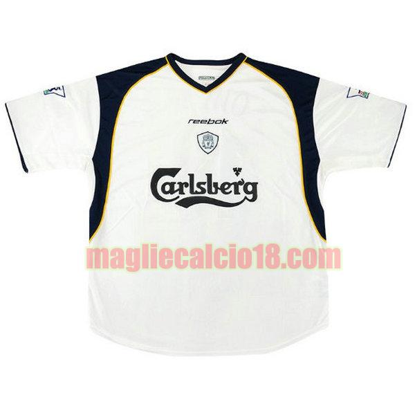 maglia liverpool 2001-2002 seconda bianco