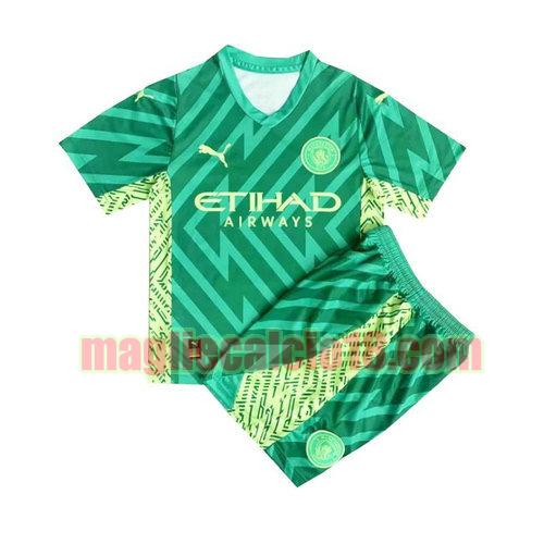 maglia manchester city 2023-2024 verde bambino portiere