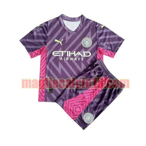 maglia manchester city 2023-2024 viola bambino portiere