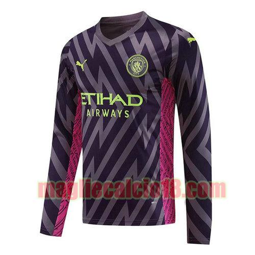 maglia manchester city 2023-2024 viola manica lunga portiere