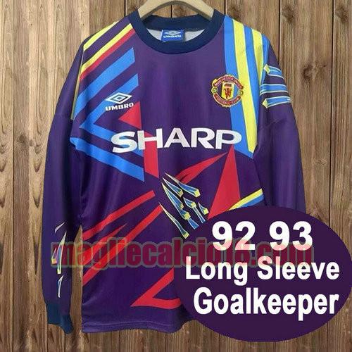 maglia manchester united 1992-1993 viola manica lunga portiere