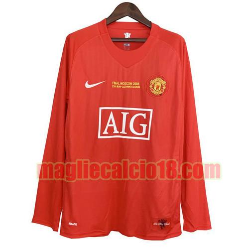 maglia manchester united 2007-2008 manica lunga prima