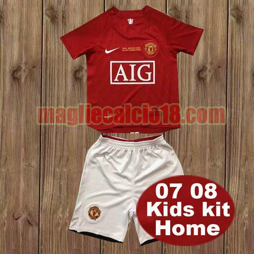 maglia manchester united 2007-2008 prima bambino