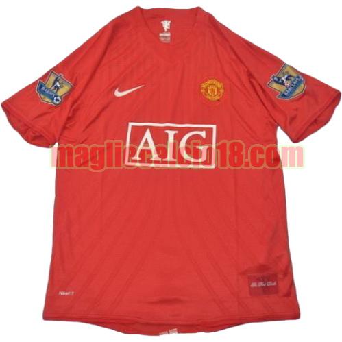 maglia manchester united 2007-2008 prima divisa manica corta