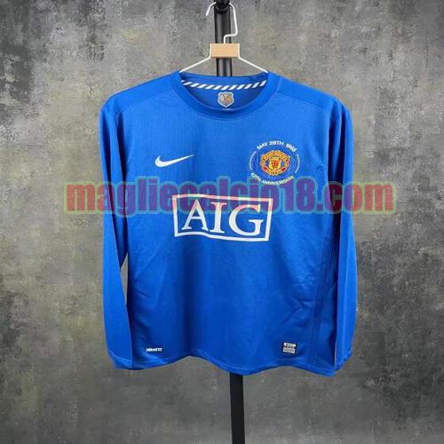 maglia manchester united 2007-2008 segunda hombre manica lunga