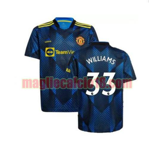 maglia manchester united 2021-2022 terza williams 33