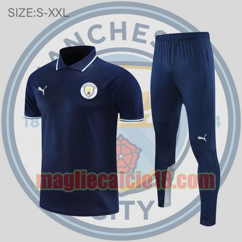 maglia polo calcio manchester city 2022-2023 blu scuro