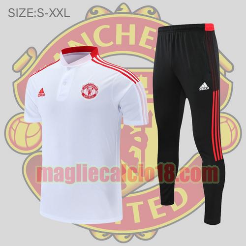 maglia polo calcio manchester united 2022-2023 bianco