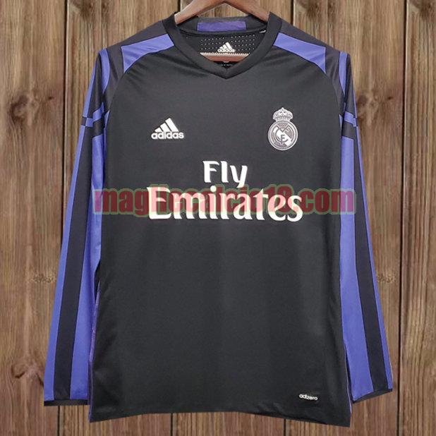 maglia real madrid 2016-2017 terza nero manica lunga