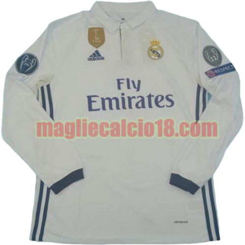 maglia real madrid ucl 2016-2017 prima divisa manica lunga