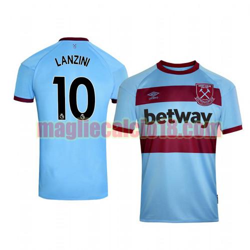 maglia west ham united 2020-2021 seconda manuel lanzini 10