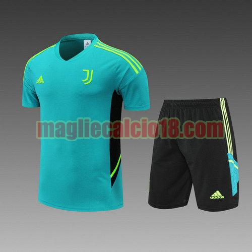 pantaloncini + maniche corte juve 2022-2023 blu