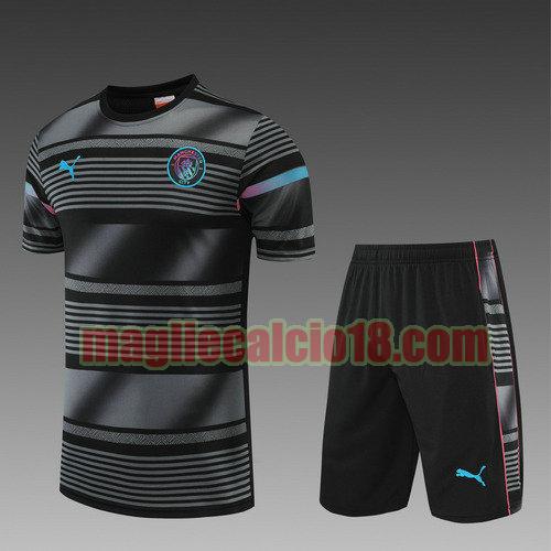 pantaloncini + maniche corte manchester city 2022-2023 nero