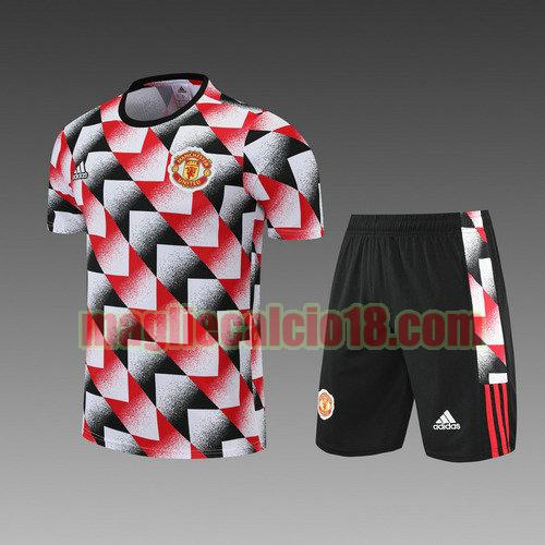 pantaloncini + maniche corte manchester united 2022-2023 nero bianco