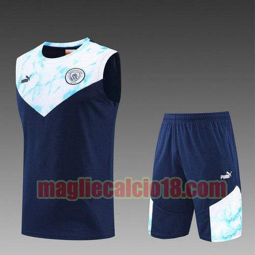 pantaloni + gilet manchester city 2022-2023 blu reale