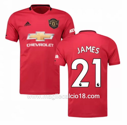 Prima divisa maglia manchester united James 2019-2020