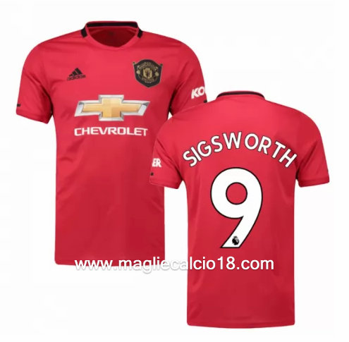 Prima divisa maglia manchester united Sigsworth 2019-2020