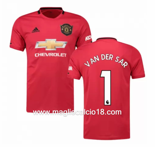 Prima divisa maglia manchester united VAN DER SAR 2019-2020