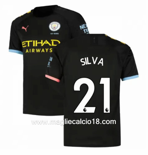 Seconda divisa maglia manchester city SILVA 2019-2020