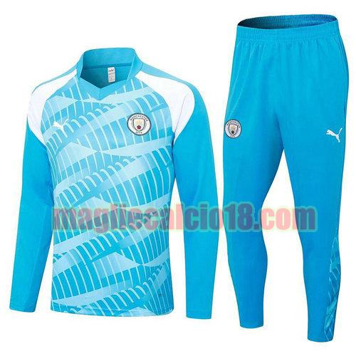 tuta da calcio manchester city 2023-2024 blu z27